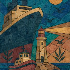 Signal lumineux dans le vent du port sur Sabine Wagner