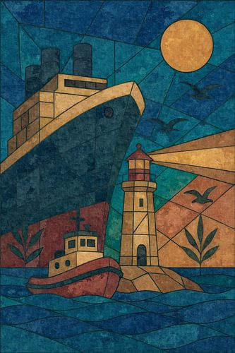 Lichtsignal im Hafenwind von Sabine Wagner