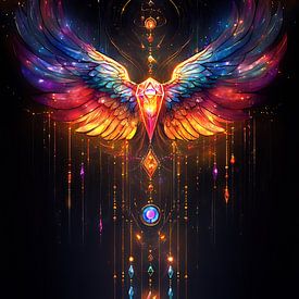 colourful symmetrical figure by Gelissen Artworks