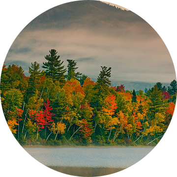 Herfst bij Connery Pond in Adirondacks State Park van Henk Meijer Photography