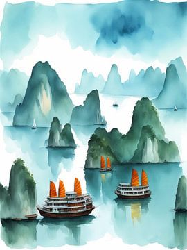 Ha Long Bay Vietnam. van TOAN TRAN