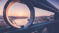 Uitzicht op Porto bij zonsondergang