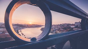 Blick auf Porto bei Sonnenuntergang