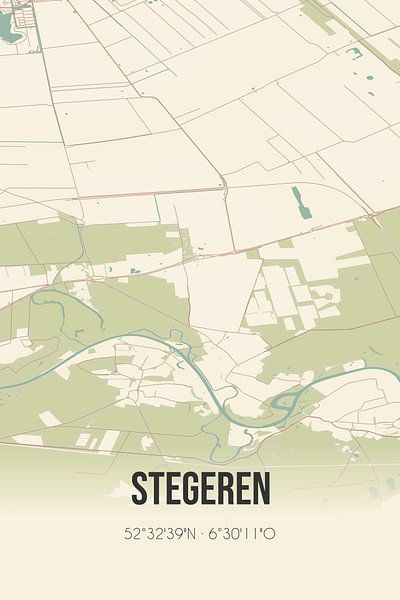 Vintage map of Stegeren (Overijssel) by Prints of Place