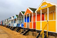 Badhuisjes op het strand van Suffolk van resuimages thumbnail