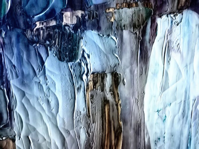 Abstract in blauwe tinten van Maurice Dawson