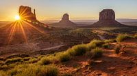 Lever de soleil à Monument Valley par Edwin Mooijaart Aperçu