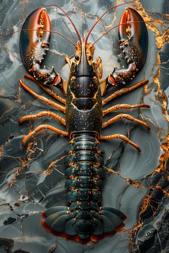 Lobster on marble
