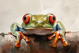 Groene Kikker van PixelPrestige