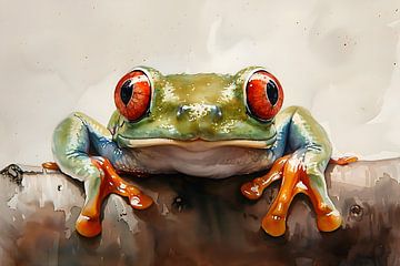 Grüner Frosch von PixelPrestige