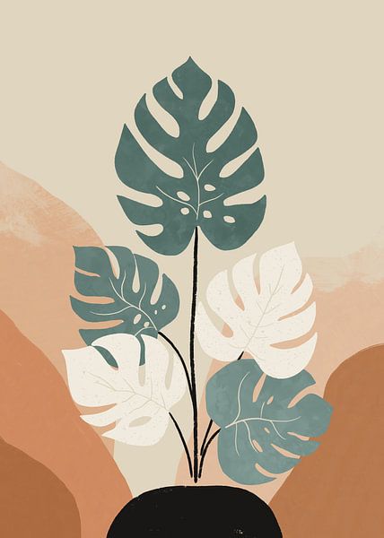 Retro Monstera par Katarzyna Gąsiorowska