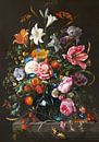 Stilleven met bloemen in een vaas, Jan Davidsz. de Heem van Diverse Meesters thumbnail