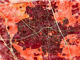 Map of Hilden with the style 'Amber Autumn' by Maporia