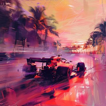 Formule 1 F1 rood abstract van TheXclusive Art