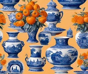 Orangefarbener Apfel