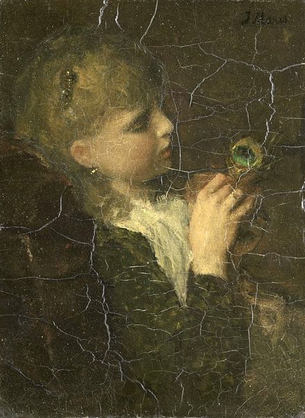 Meisje met pauwenveer, Jacob Maris van Meesterlijcke Meesters