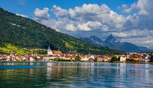 Blick auf Arth am Zugersee, Schweiz