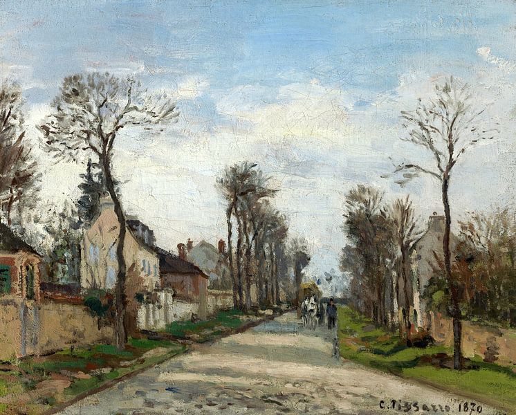 Camille Pissarro,Route de Versailles, Louveciennes, 1870 by finemasterpiece