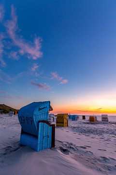 Zonsondergang op het strand van Juist van Dirk Rüter