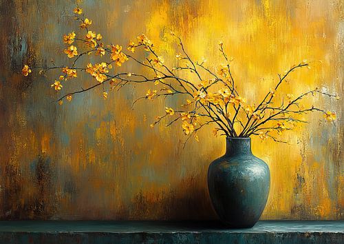 Nature morte moderne jaune