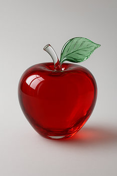 Apple of glass artwork.