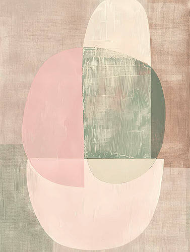 Pastel Serenity: Abstrakte organische Formen