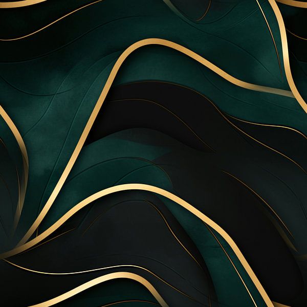 Art Deco Abstract Gatsby: Velvet Gold by Surreal Media