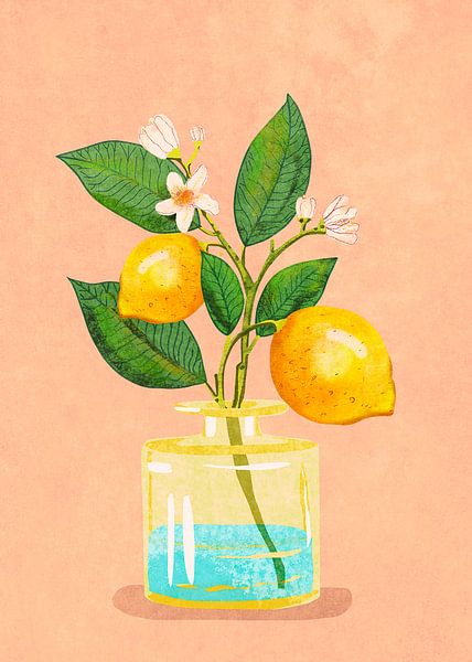 Zitronenzweig in Vase von Raissa Oltmanns