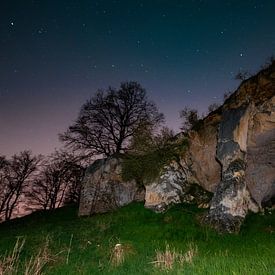 Stars above a limestone quarry by Mark Lenoire