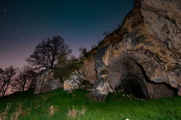 Stars above a limestone quarry by Mark Lenoire