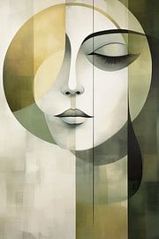 Abstract vrouwengezicht van Bert Nijholt