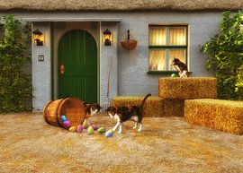 Cats – Kittens discovering Easter by Jan Keteleer