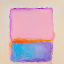 Abstract Minimalist Pastel Colours Pink Blue Orange Purple by Niklas Maximilian