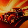 Oldtimer Vintage Gemälde von Marita Zacharias