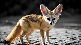 Adorable renard fennec aux grandes oreilles : décoration murale représentant un portrait animalier