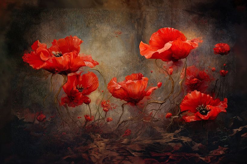 Poppies, painting by Joriali photography and paintings