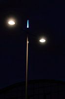 Modern street lighting at night