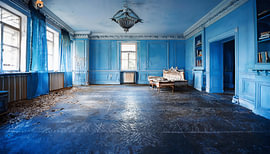 Lost Place kamer in blauw