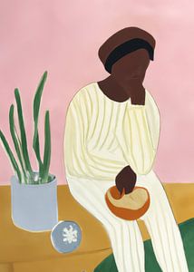 Illustration tendance aux couleurs pastel