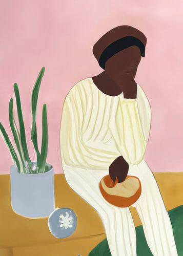 Trendige Illustration in Pastellfarben