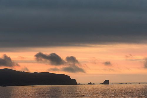 Lueur du soir sur l'horizon atlantique