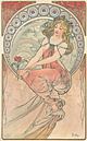 La Peinture (1898) van Alphonse Mucha van Peter Balan thumbnail