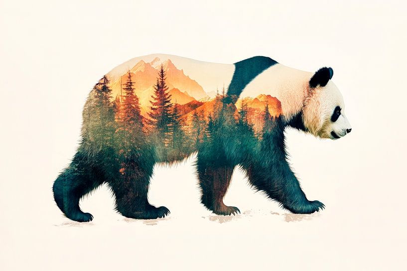 Panda in nature by Poster Art Shop