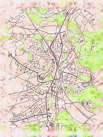 Carte de Ottignies-Louvain-la-Neuve avec le style 'Soothing Spring' sur Maporia