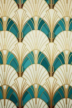 Symmetrical Art Deco Pattern by Whale & Sons