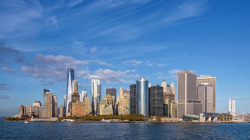 Skyline Manhattan vanaf Staten Island ferry