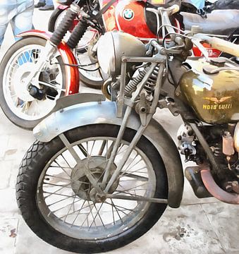 Moto Guzzi en BMW voorwielen van Dorothy Berry-Lound