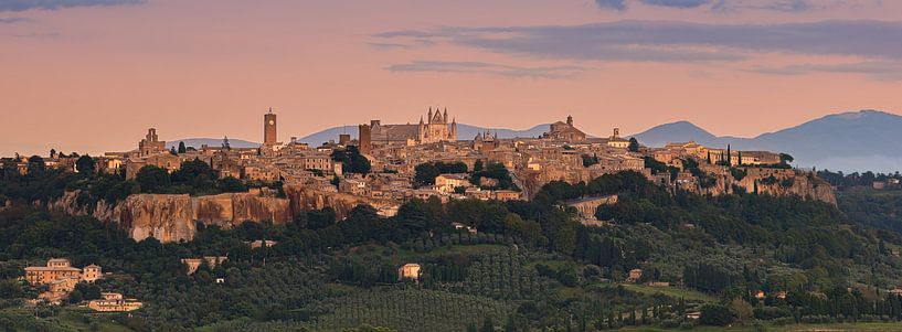 Panorama of Orvieto after sunset by Henk Meijer Photography