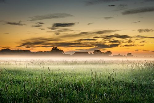 Zonsondergang in zeeland.