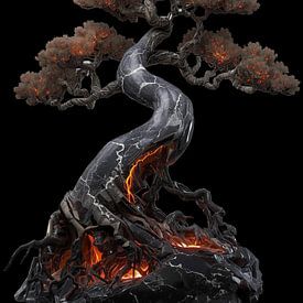 Ätherischer Marmor-Bonsai: Die innere Flamme von Sergej Gello